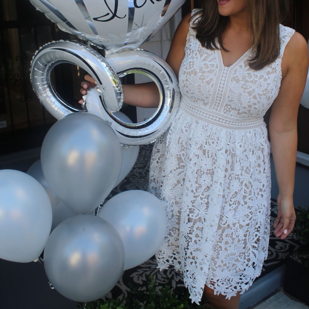 Maggy London White Lace Dress